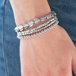 Paparazzi Jewelry Accessories - Ancient Heirloom - Silver Bracelet - Vintage